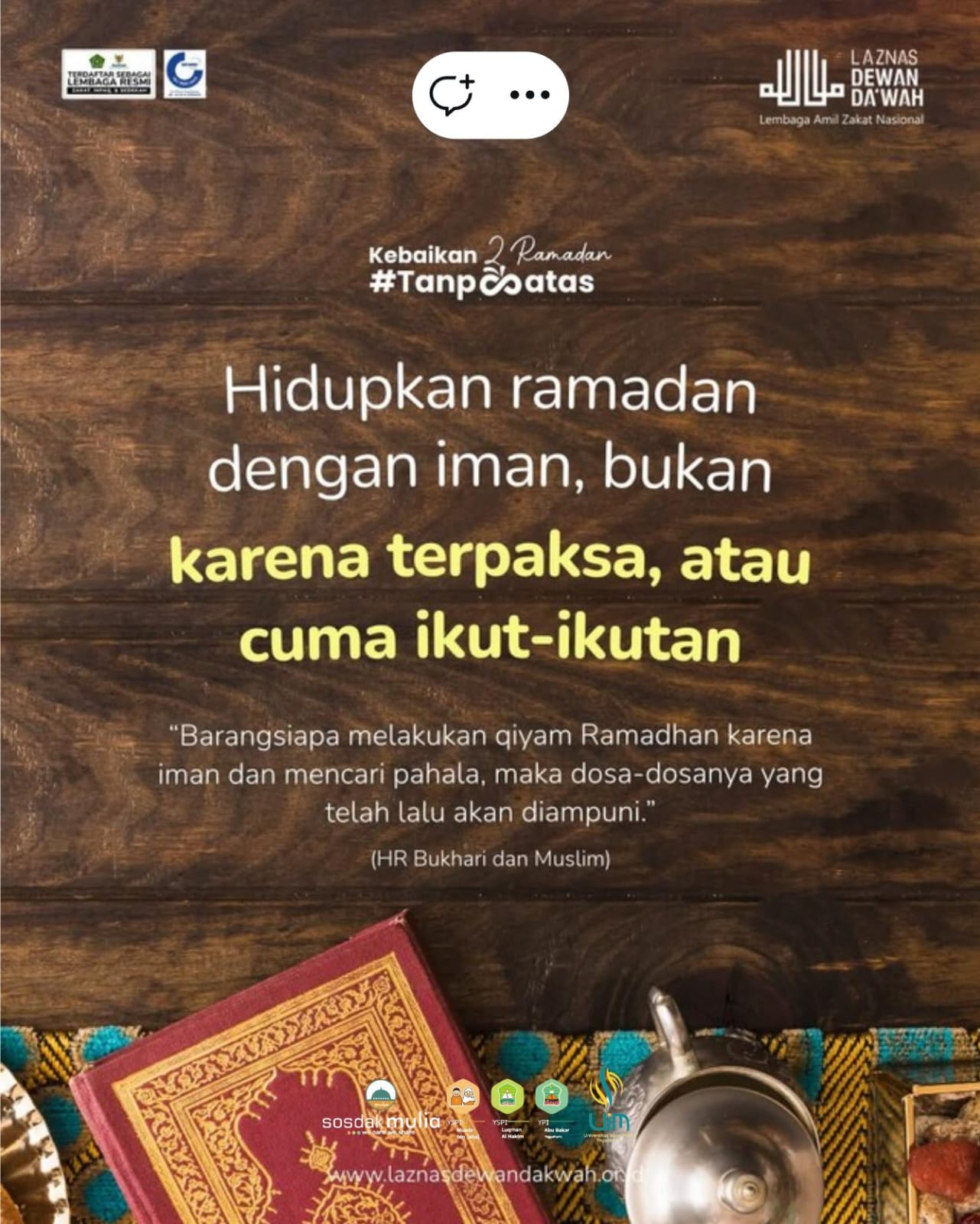 Hidupkan Ramadan dengan Iman