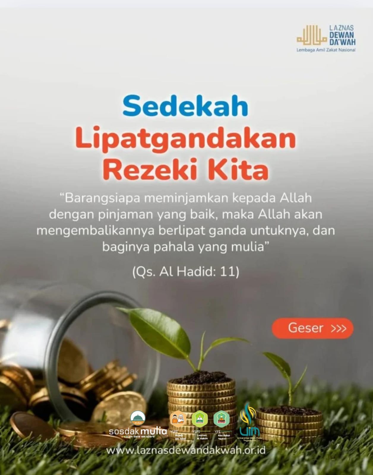 Sedekah Lipatgandakan Rezeki Kita