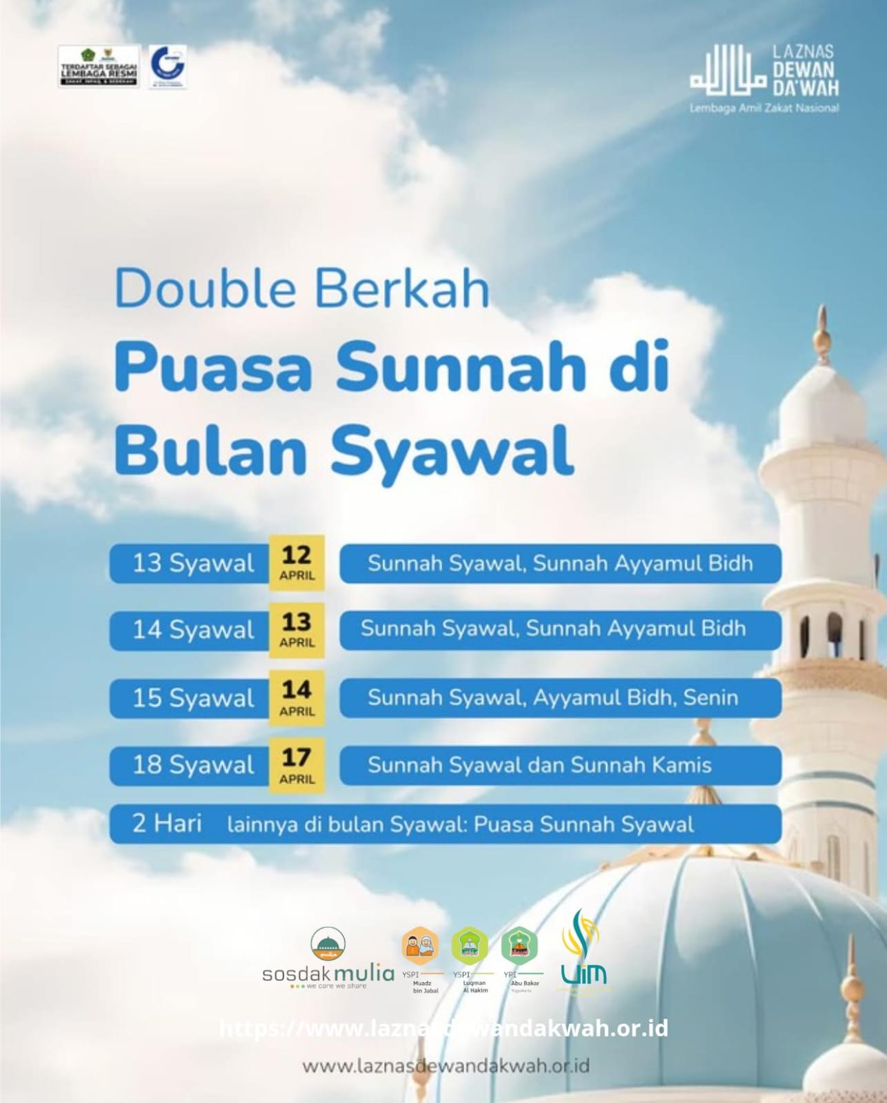 Double Berkah Puasa Sunnah di Bulan Syawal