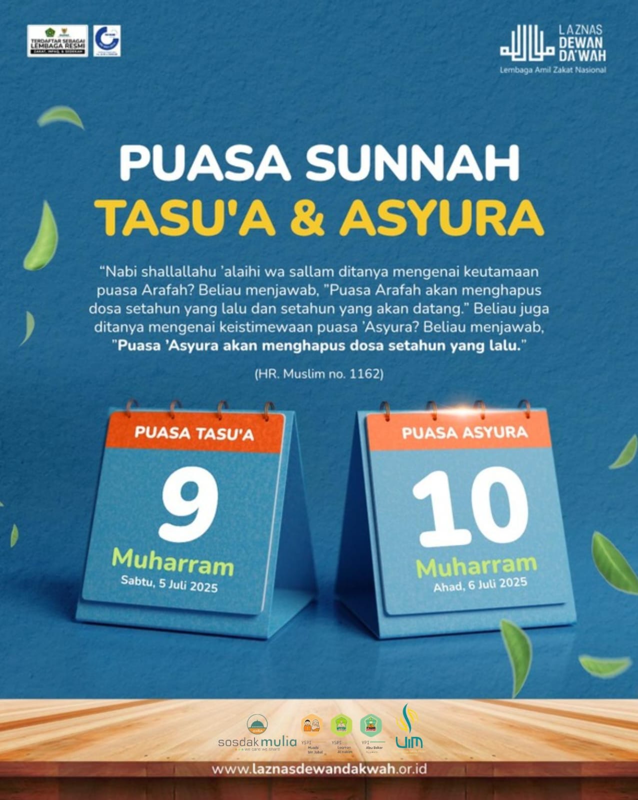 Jangan lupa Puasa Sunnah Tasu’a dan Asyura
