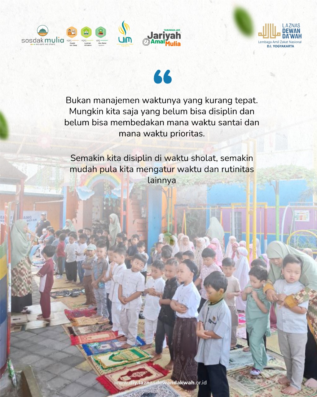 Senin Semangat, Jangan Tinggalkan Waktu-waktu Prioritas