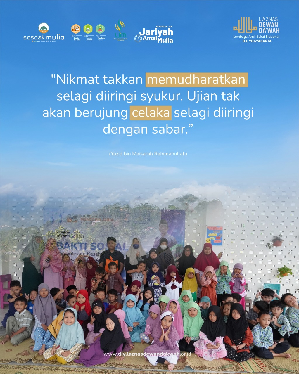 Syukur dan sabar adalah pengendali gelombang hidup agar kamu tidak celaka