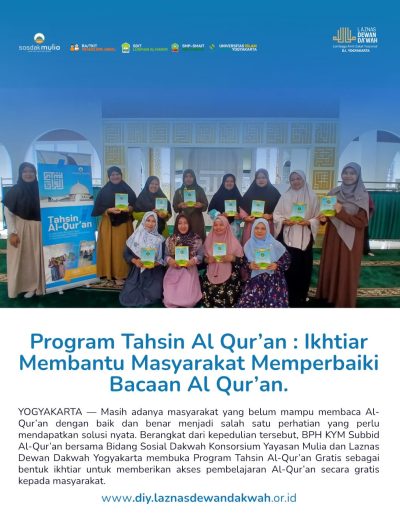 Program Tahsin Al Qur’an : Ikhtiar Membantu Masyarakat Memperbaiki Bacaan Al Qur’an