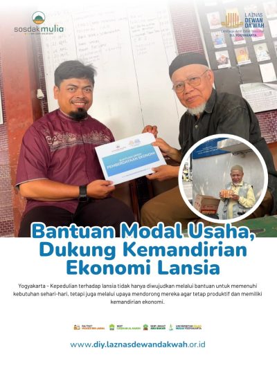Bantuan Modal Usaha, Dukung Kemandirian Ekonomi Lansia